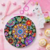 マンダラスとエキゾチックなフルーツパターン ペーパープレート (パーティー)