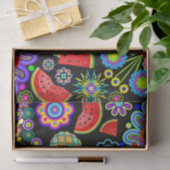 マンダラスとエキゾチックなフルーツパターン 薄葉紙 (ギフト)