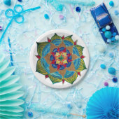 マンダラスターフラワー紙プレート ペーパープレート (パーティー)