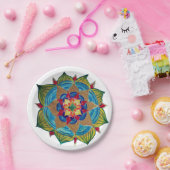 マンダラスターフラワー紙プレート ペーパープレート (パーティー)