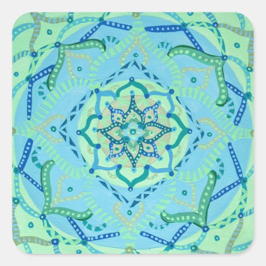 マンダラステッカー スクエアシール (正面)