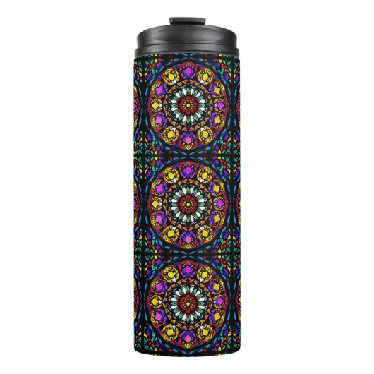 マンダラステンドグラスフローラ作品 タンブラー (正面)