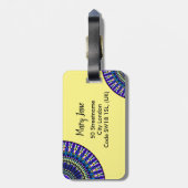 マンダラスブルートランタルエレガントシンプルユニーク ラゲッジタグ (裏面縦)