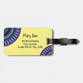 マンダラスブルートランタルエレガントシンプルユニーク ラゲッジタグ