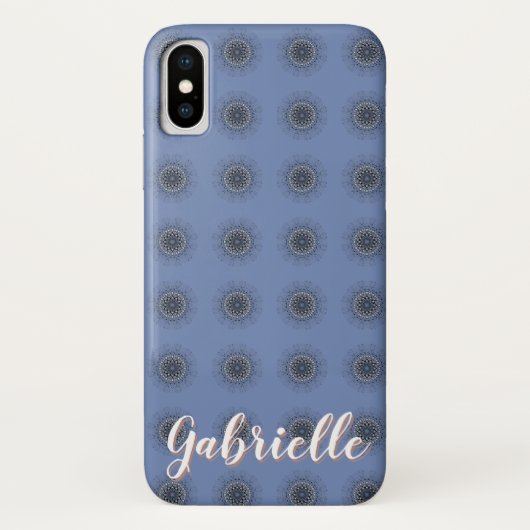 マンダラスレースインディアンオリエンタルパターン背景 Case-Mate iPhoneケース (裏面)