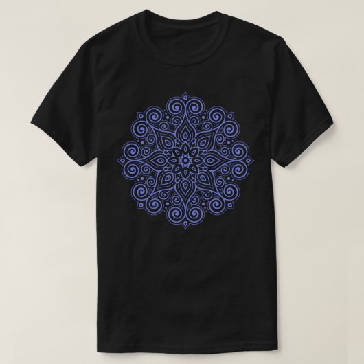 マンダラス1青 Tシャツ (デザイン正面)