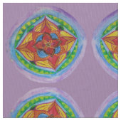 マンダラセンター禅色彩の鮮やか手織り ファブリック (クローズアップ)