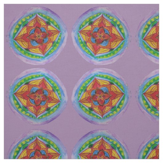 マンダラセンター禅色彩の鮮やか手織り ファブリック (見本)