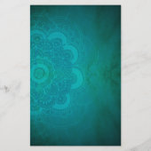 マンダラゼンティール(緑がかった色)ターコイズブルーヨガフライヤー チラシ (裏面)