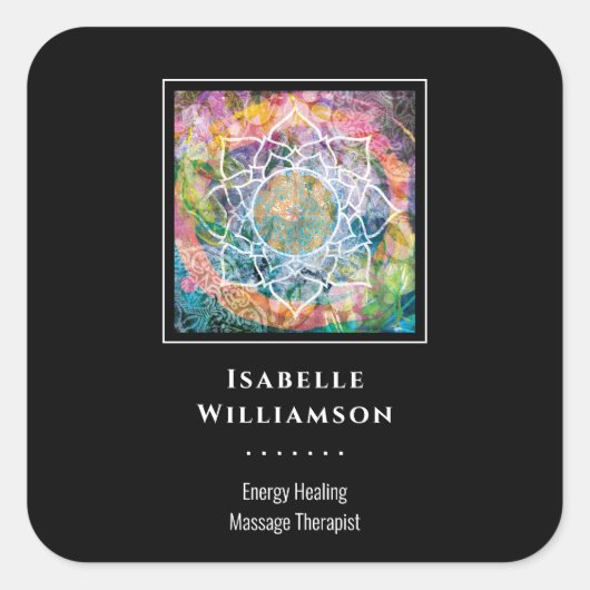 マンダラゼン霊気ヨガマッサージ神聖スピリチュアル スクエアシール (正面)