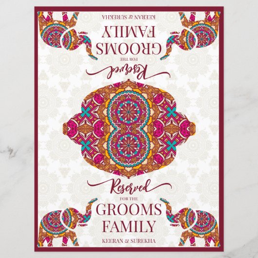 マンダラゾウ結婚インディアンの予約語 (正面)