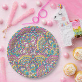マンダラタイルパターン ペーパープレート (パーティー)