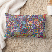 マンダラタイルパターン ランバークッション (ブランケット)