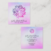 *~*マンダラダグラデーションリアブルーピンクバイオレットAP2 スクエア名刺 (正面/裏面)