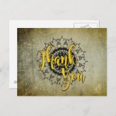 マンダラダマスクありがとうヨガ瞑想健康 ポストカード (正面/裏面)