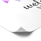 マンダラダマスクウェルカムロータスフラワーアートエレガント ポスター (角)