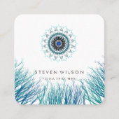 マンダラダマスクヨガホリスティック瞑想マッサージSq スクエア名刺 (正面)