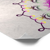 マンダラダマスクロータスウェルカムヨガ瞑想 ポスター (角)