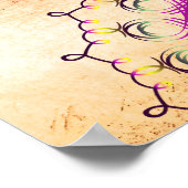 マンダラダマスクロータスウェルカムヨガ瞑想 ポスター (角)