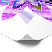 マンダラダマスクロータスフラワーアートエレガント ポスター (角)