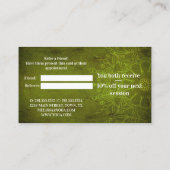 マンダラダークグリーンヨガ瞑想友人を参照 紹介カード (裏面)