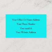 マンダラティール（緑がかった色）ブルー抽象芸術サロン化粧アーティスト 名刺 (裏面)