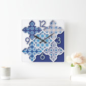マンダラデコスタイル スクエア壁時計 (ホーム)