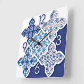 マンダラデコスタイル スクエア壁時計 (傾斜)