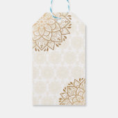 マンダラデコール踊りインディアンカップルmehndi sangeet ギフトタグ (裏面)