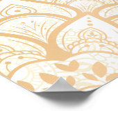 マンダラデコール踊りインディアンカップルmehndi sangeet ポスター (角)