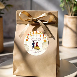 マンダラデコール踊りインディアンカップルmehndi sangeet ラウンドシール