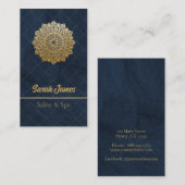 マンダラデザインの金ゴールド 名刺 (正面/裏面)