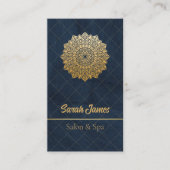 マンダラデザインの金ゴールド 名刺 (正面)