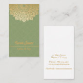マンダラデザインの金ゴールド 名刺 (正面/裏面)