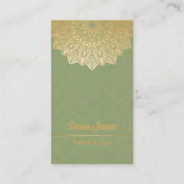 マンダラデザインの金ゴールド 名刺