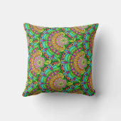 マンダラデザインネオンピンホイール クッション (裏面)