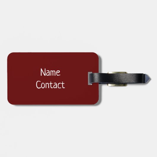 マンダラデザインブルゴーニュインディアン ラゲッジタグ (裏面横)