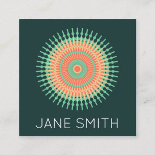 マンダラデザインモダンスタイリッシュクリエイティブ産業 スクエア名刺