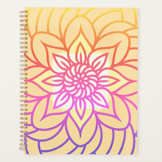 マンダラデザインライトカラー プランナー手帳 (正面)