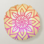マンダラデザインライトカラー ラウンドクッション (裏面)