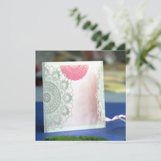 マンダラデザイン招待状|インディアンウェディングカード 招待状 (スタンド正面)