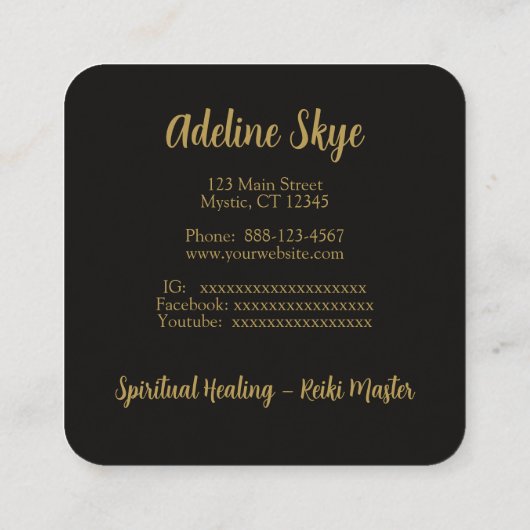 マンダラデザイン スクエア名刺 (裏面)