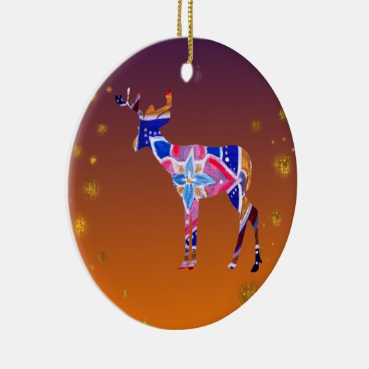 マンダラトインデアクリスマス セラミックオーナメント (右)