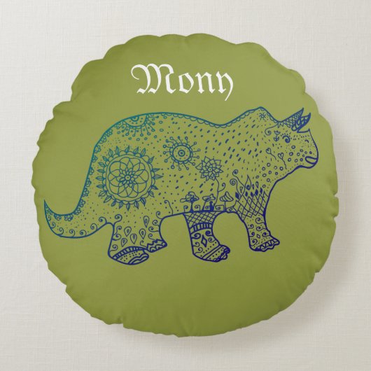 マンダラトゥラアートラウンドクッション ラウンドクッション (正面)