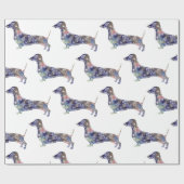 マンダラドッグダシュント光沢ラッピング紙 ラッピングペーパー (フラット)