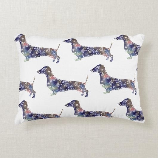 マンダラドッグブラシポリエステルアクセントクッション アクセントクッション (正面)