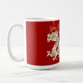 マンダラドラゴン中国の2024年正月赤 コーヒーマグカップ (左)