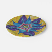 マンダラドリームハンド絵を描デザイン ペーパープレート (アングル)
