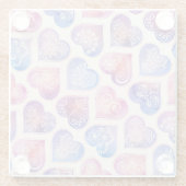 マンダラハートパターン ガラスコースター (裏面)