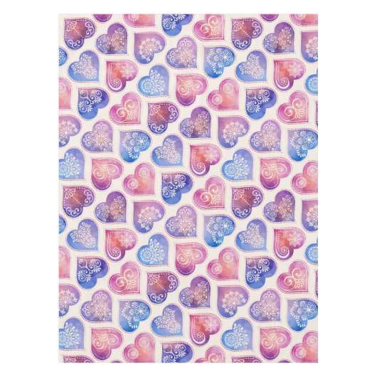 マンダラハートパターン テーブルクロス (正面)